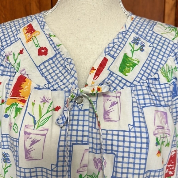 Classic Elements Snap Shortsleeved Long Line Cotton/Polyester Lightweight Robe M - Picture 5 of 8